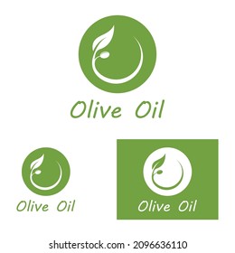plantilla de diseño de ilustración de vector de icono de oliva