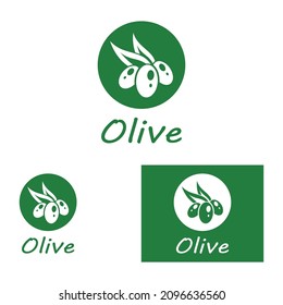 plantilla de diseño de ilustración de vector de icono de oliva