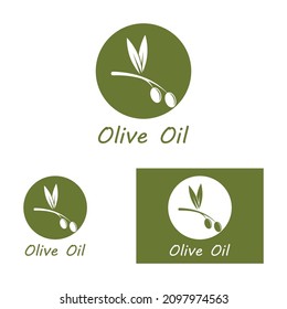 diseño de ilustración de vector de icono de oliva