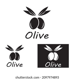 diseño de ilustración de vector de icono de oliva