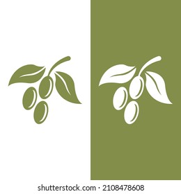 plantilla de diseño de ilustración de vector de icono de oliva