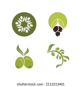 plantilla de diseño de ilustración de vector de icono de oliva