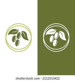 plantilla de diseño de ilustración de vector de icono de oliva
