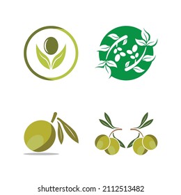 plantilla de diseño de ilustración de vector de icono de oliva