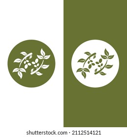 Vektorgrafik-Design mit Olivenzeichen
