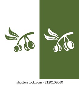 plantilla de diseño de ilustración de vector de icono de oliva