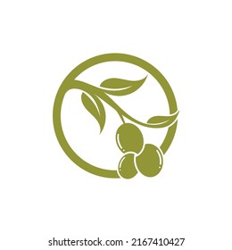 plantilla de diseño de ilustración de vector de icono de oliva