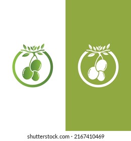 plantilla de diseño de ilustración de vector de icono de oliva