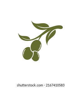 plantilla de diseño de ilustración de vector de icono de oliva