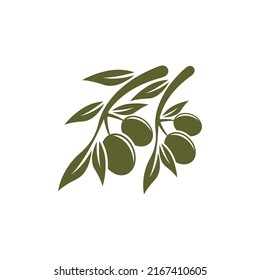 plantilla de diseño de ilustración de vector de icono de oliva