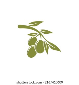 plantilla de diseño de ilustración de vector de icono de oliva