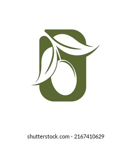 plantilla de diseño de ilustración de vector de icono de oliva