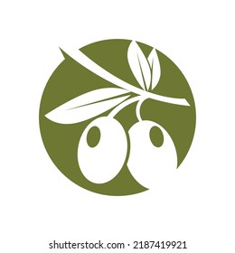 plantilla de diseño de ilustración de vector de icono de oliva