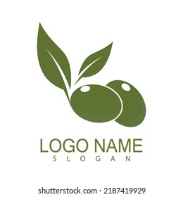 plantilla de diseño de ilustración de vector de icono de oliva