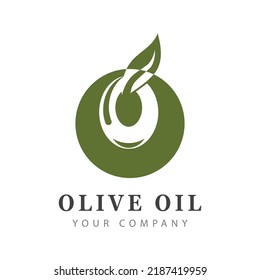 plantilla de diseño de ilustración de vector de icono de oliva