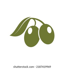 plantilla de diseño de ilustración de vector de icono de oliva