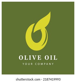 plantilla de diseño de ilustración de vector de icono de oliva