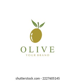 plantilla de diseño de ilustración de vector de icono de oliva