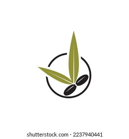 plantilla de diseño de ilustración de vector de icono de oliva