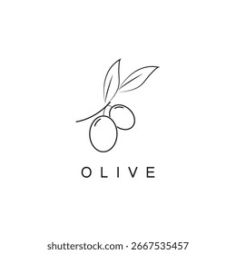 modelo de design de ilustração do vetor do ícone do olive
