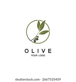 modelo de design de ilustração do vetor do ícone do olive