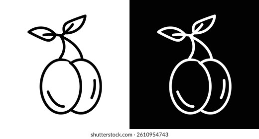 Olive icon Vector isolated outline drawing.