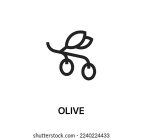 olive icon vector. Linear style sign for mobile concept and web design. olive symbol illustration. Pixel vector graphics - Vector.