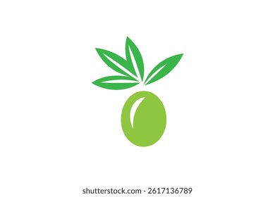 Olive icon vector silhouette illustration isolated white background