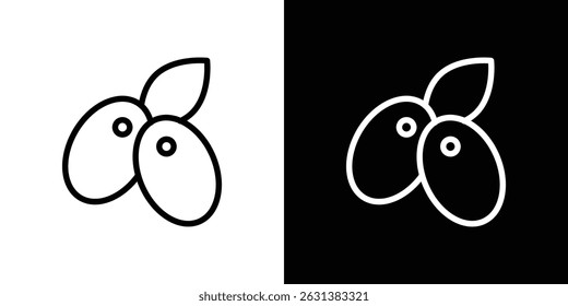 Vetor de ícone de oliva para aplicativos da Web, de computador e móveis