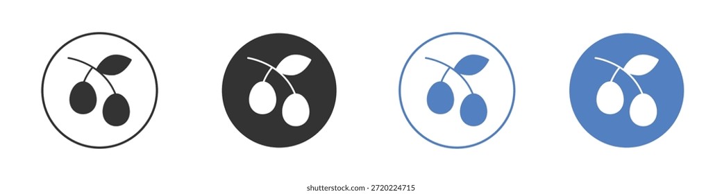 Icono de oliva para el Diseño web. pixel Iconos planos perfectos