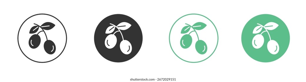 Icono de oliva para su Sitio web o App. eps10