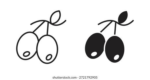 Icono de oliva para su diseño de Sitio web, logotipo, App, interfaz de usuario. EPS10