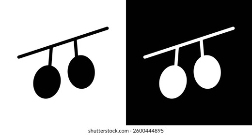 Olive icons vectors set in solid style.