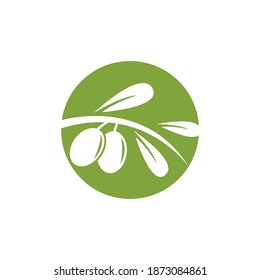 diseño plano vectorial de la ilustración de la oliva