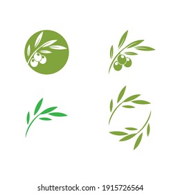 Logo-Vorlage für Olivenillustration, Vektordesign