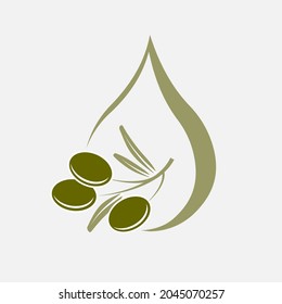 ilustración de oliva de plantilla vectorial