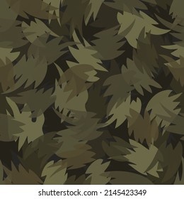 Olive and khaki halftones camouflage seamless pattern texture. Abstract modern vector military camo backgound illustration. Fabric textile print template