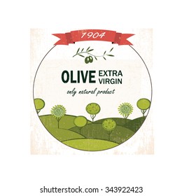 Olive label design
