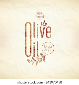 Olive label, logo design