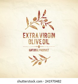 Olive label, logo design