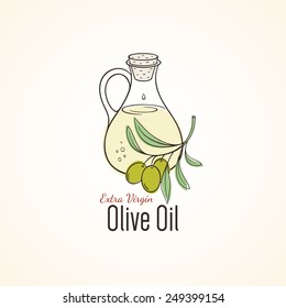 Olive label, logo design