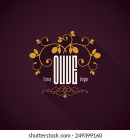 Olive label, logo design