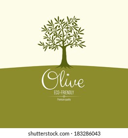 Olive Label, Logo Design. Olive Tree