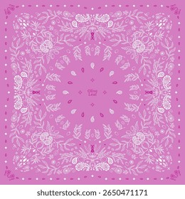 Feuille d'olive imprimé banane. Motif rose bandana. feuille d'olive, fleurs, olive, cachemire motif harmonieux.Bandana motif template. Echarpe en soie ou motif carré en foulard.