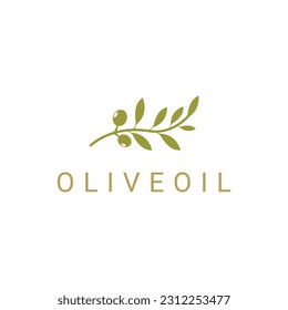 Logo-Design von Olivenblättern