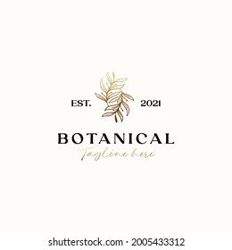 Vorlage für das goldene Olebenleaf-Logo einzeln auf weißem Hintergrund