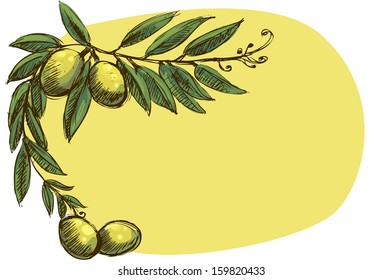 olive with leaves