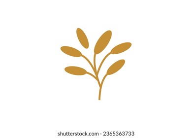 olive leaves logo design vector premium