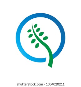 Olive leaves logo template vector icon design