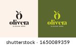 Olive letter O logo design template - vector